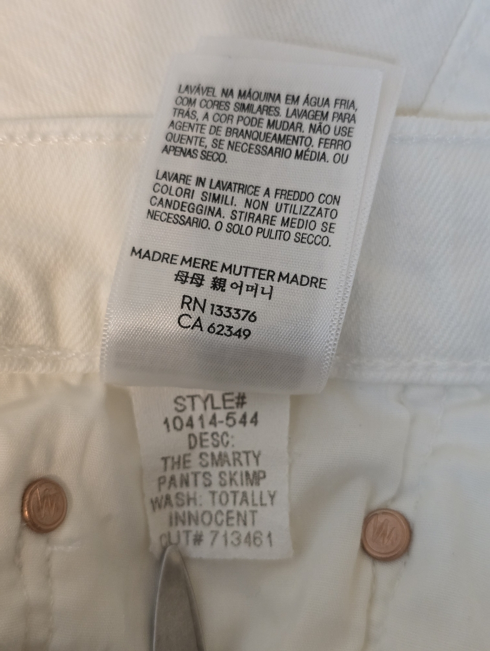 Anthropologie MOTHER SUPERIOR The Smarty Pants Skimp Jean In Totally Innocent 31 - Picture 7 of 16